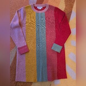 Stella McCartney Kids Lurex Colorblock Knit Dress Size 8